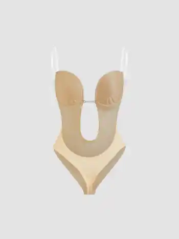 Body shapewear senza cuciture a compressione leggera e profonda V