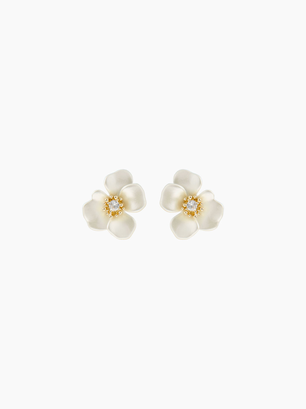 ZIRCON FLORAL STUD EARRINGS