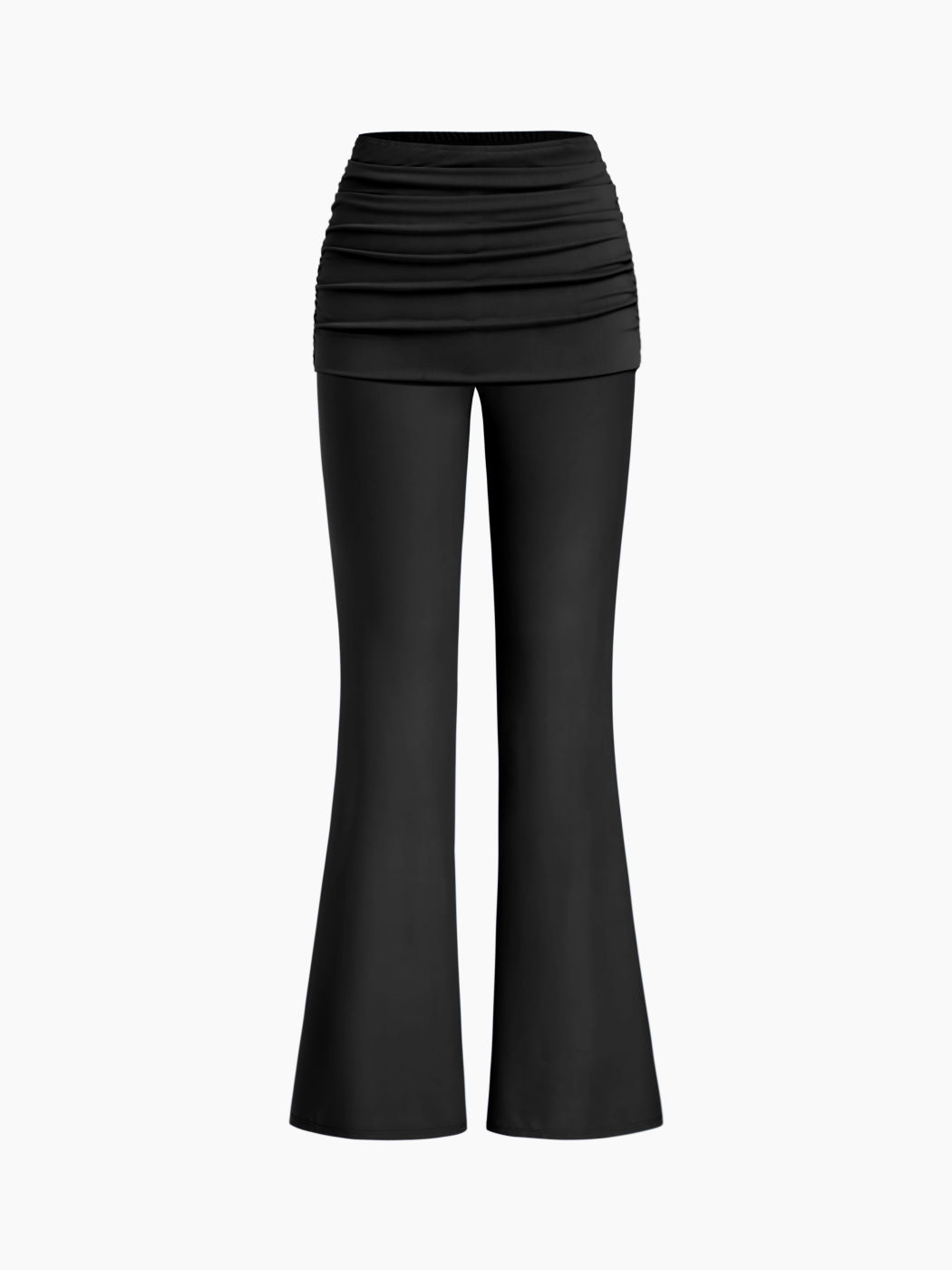 CDR Low Rise Ruched Flared Trouser-Skirt