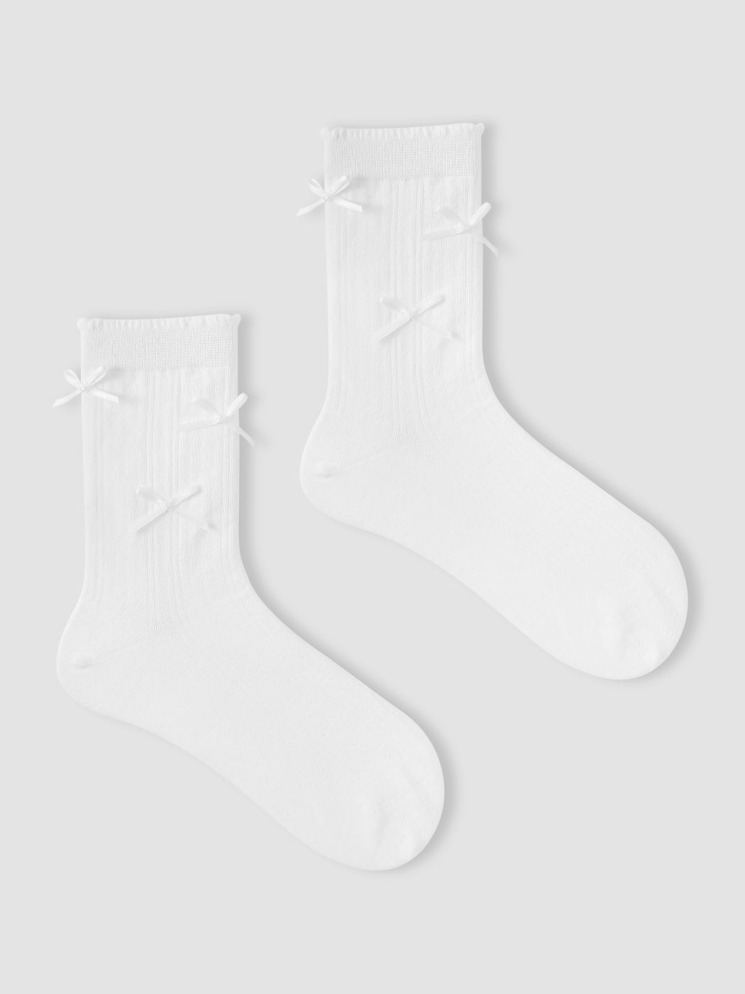 3 PAIRS BOW & LACE TRIM & HEART ANKLE SOCKS SET