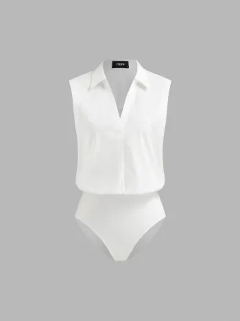 100% Cotton Button Shirt Bodysuit
