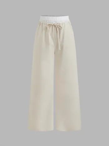 Linen-blend Beaded Knotted Ruched Tank Top