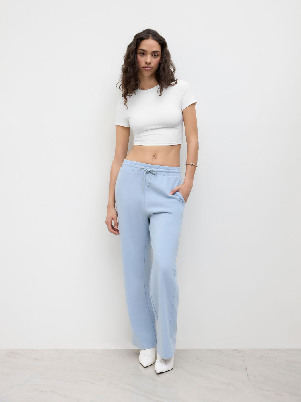 CDR Rundhals-Kurzarm-Crop-T-Shirt