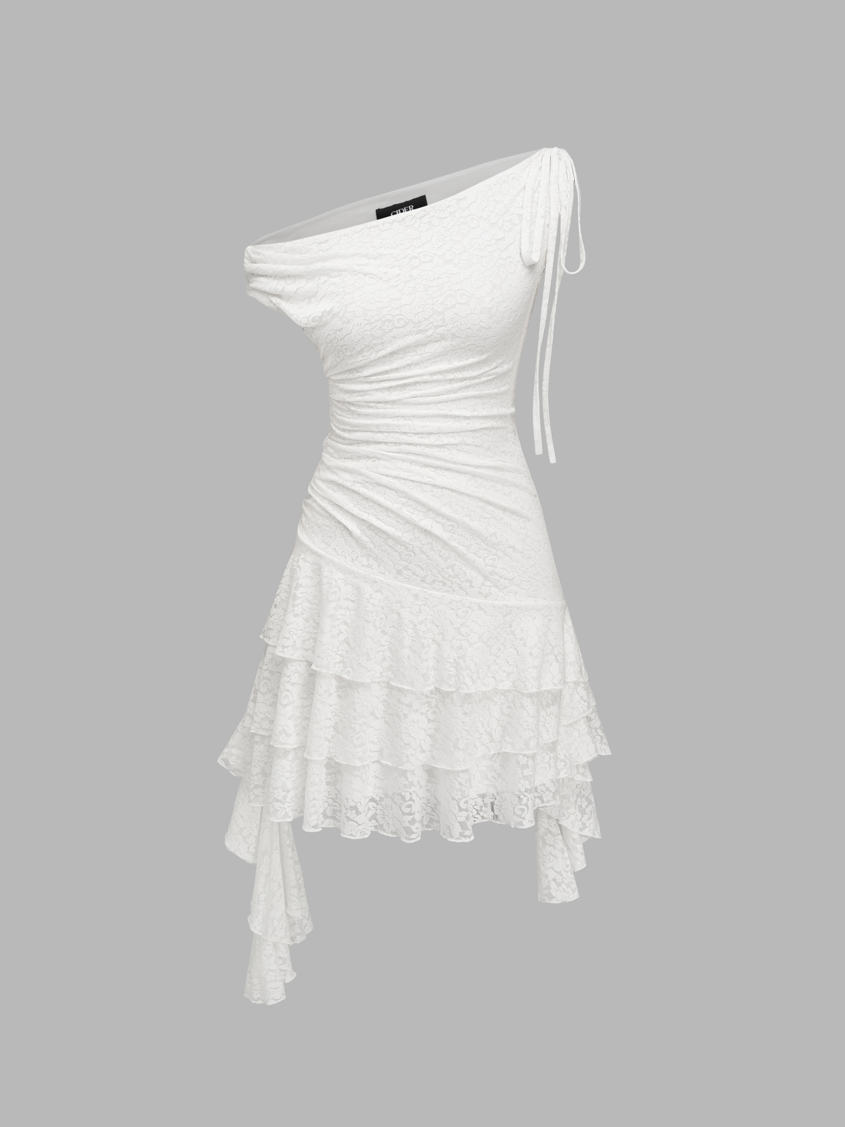 Western Outfits Chiffon Floral Jacquard Mini Dress For Date