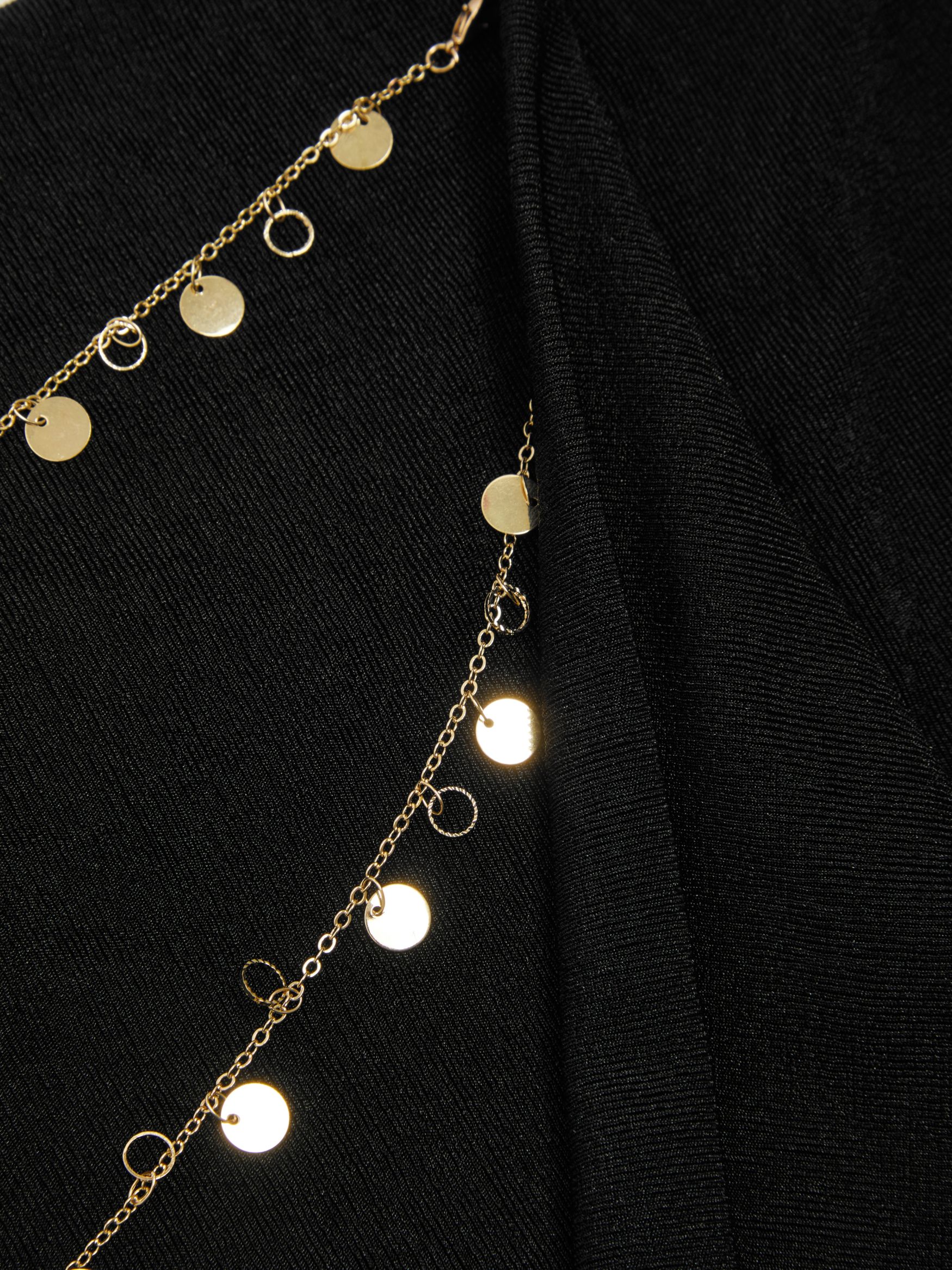 Cowl Neck Backless Chain Detail Cami Top