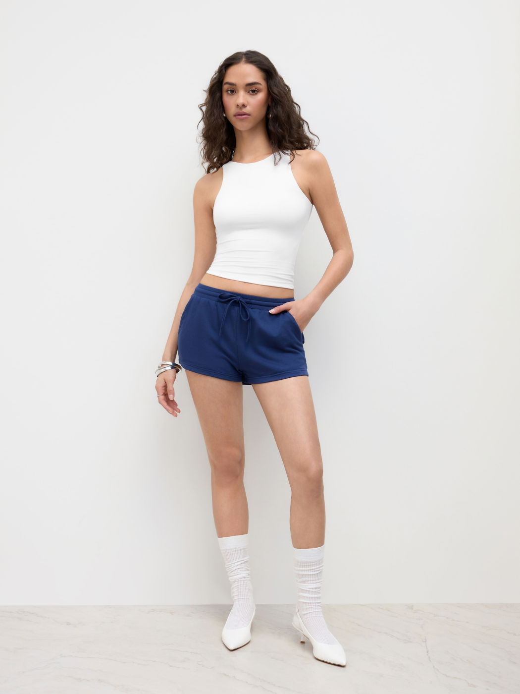 CDR Second Skin Double Layered Boat Neck Solid Tank Top