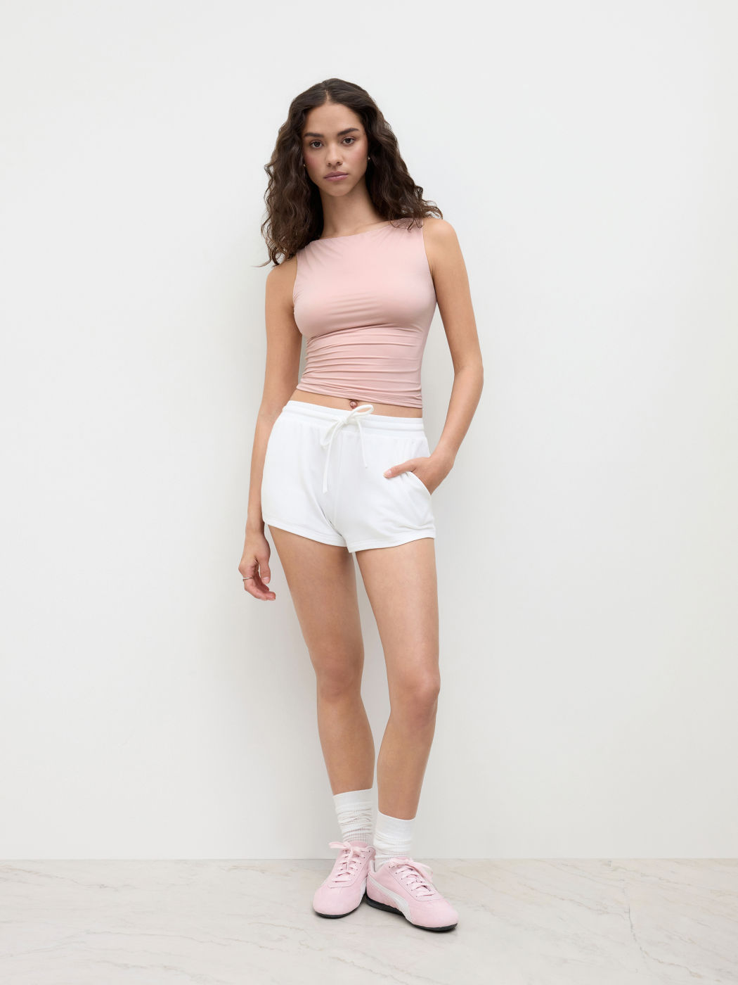 CDR Second Skin Double Layered Boat Neck Tank Top