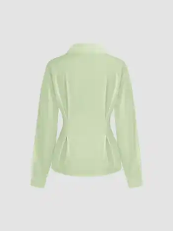 100% Baumwolle Polo Streifen Taille-einengendes Shirt