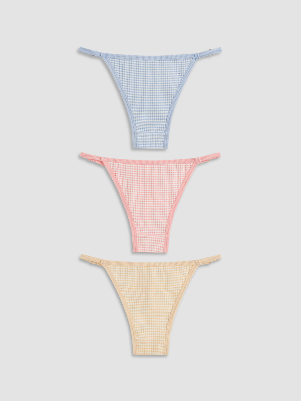 Perizoma 3PCS a righe con rilegatura a contrasto