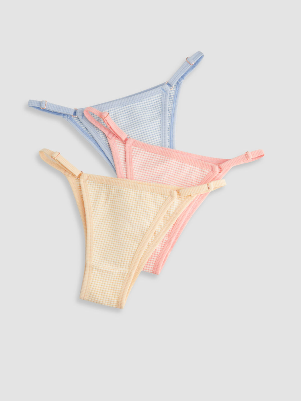 Perizoma 3PCS a righe con rilegatura a contrasto