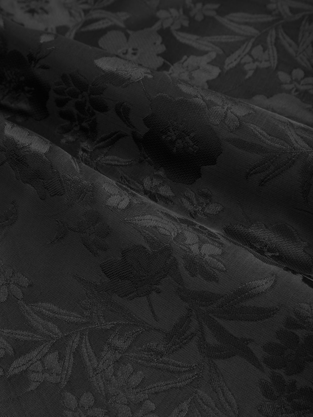 Satin Low Rise Floral Jacquard Split Mini Skirt