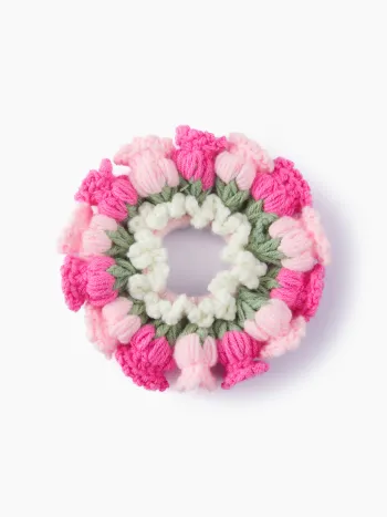 FLORAL KNITTED HAIR TIE