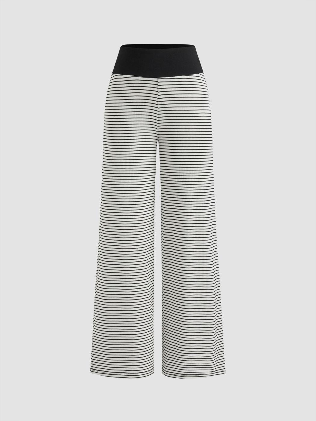 Low Rise Stripe Two Tone Wide Leg Lounge Trousers