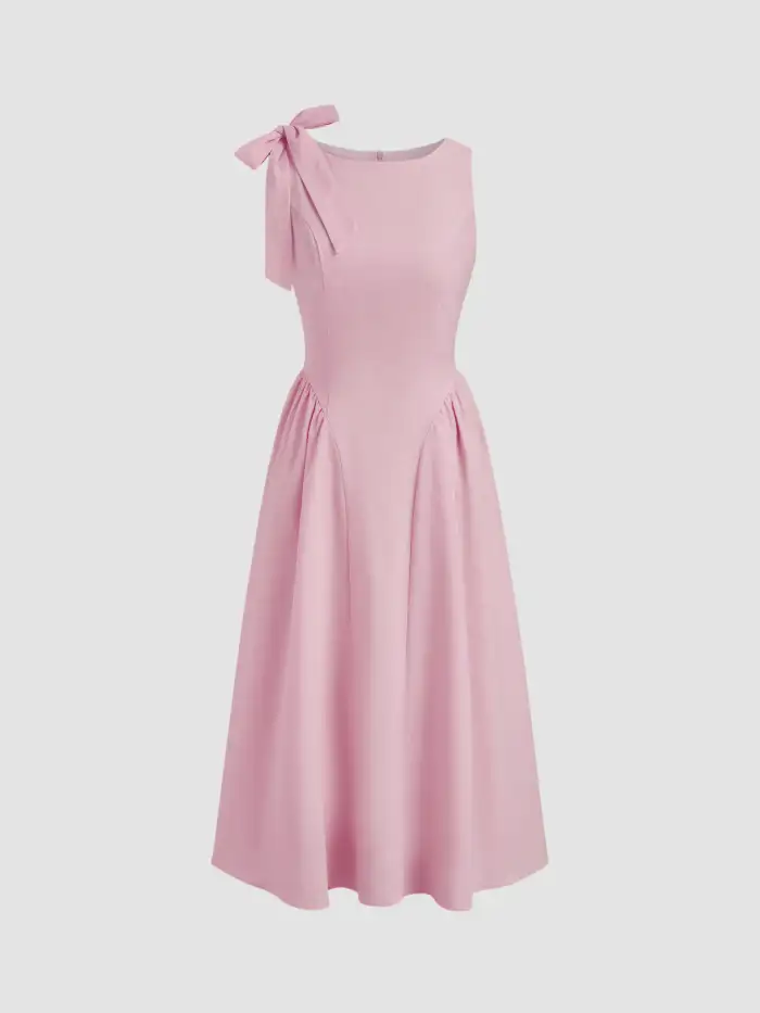 Mesh Mesh Asymmetrical Neck Floral Ruched Lettuce Trim Midi Dress For Date