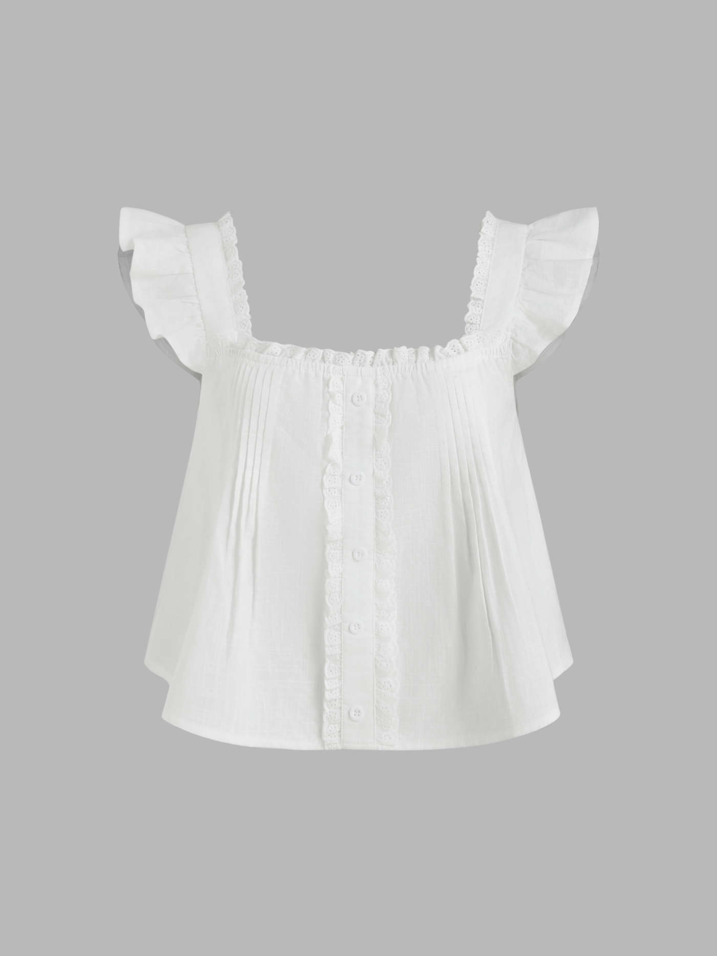 Two Way Off-shoulder & Square Neck Pleated Blouse