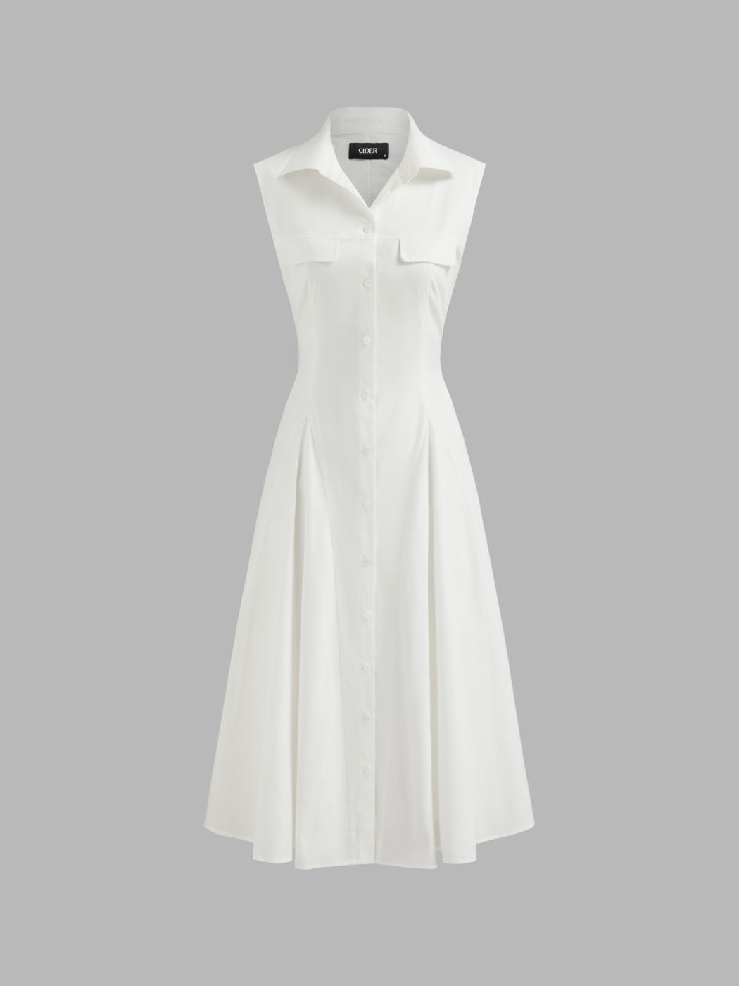 Cotton Polo Knotted Shirt Maxi Dress
