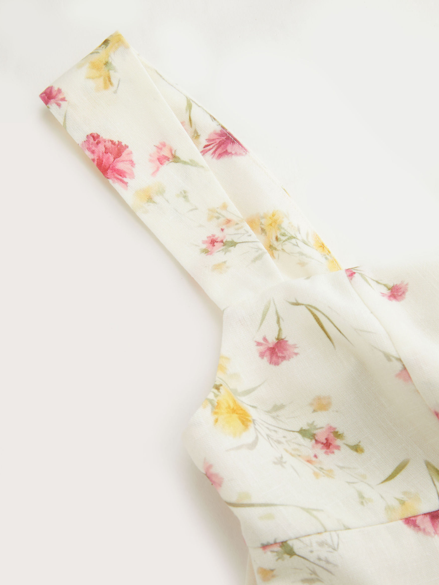 Sweetheart Neckline Floral Bowknot Ruffle Mini Dress