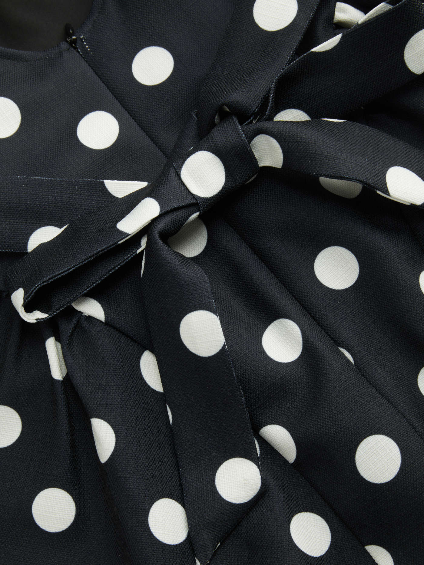 Boat Neck Knotted Polka Dot Backless Mini Dress