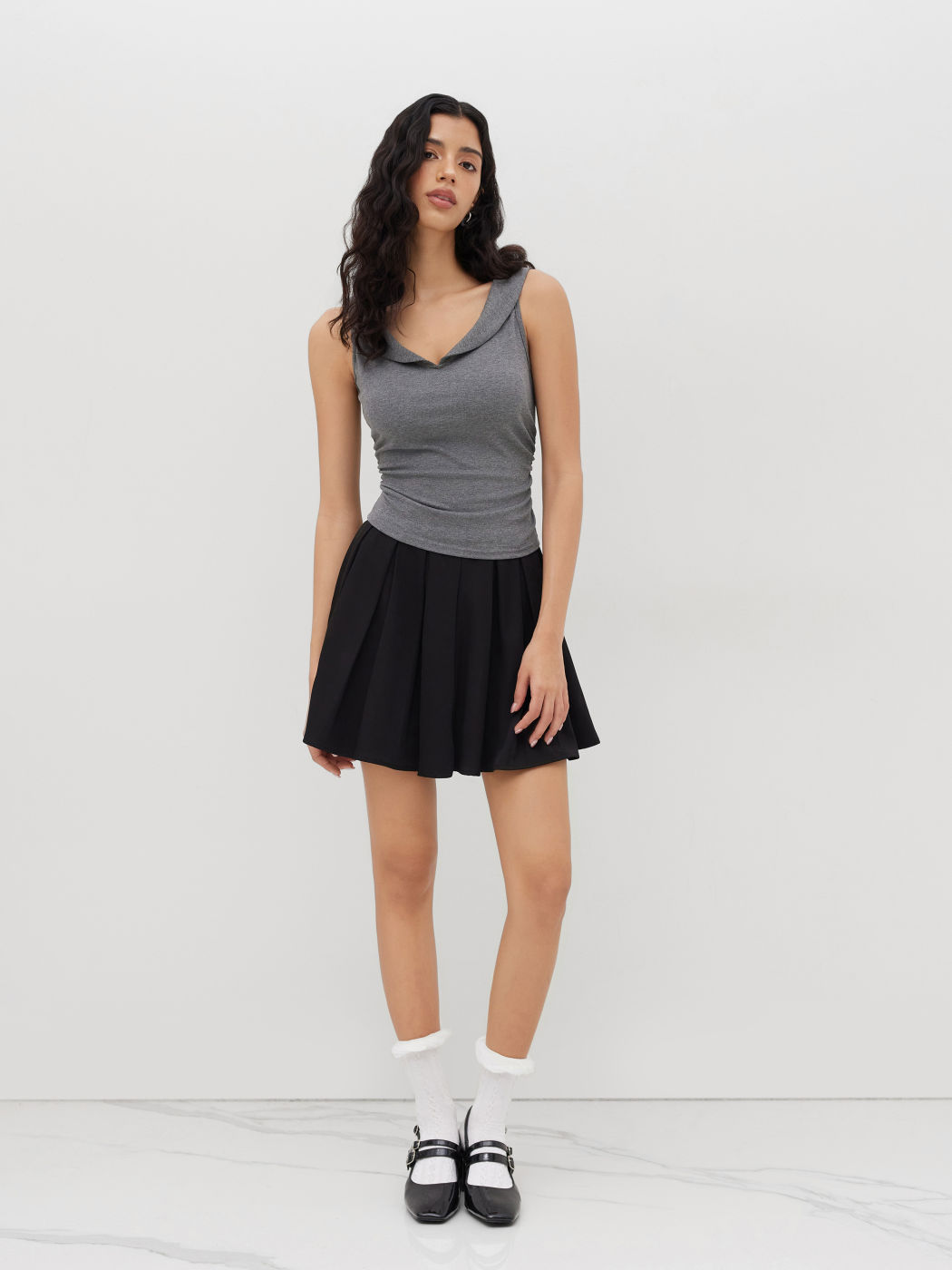 V-neck Ruched Tank Top