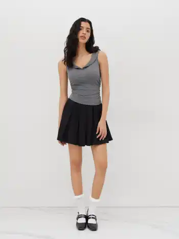 V-Ausschnitt, geruchtes Tank-Top
