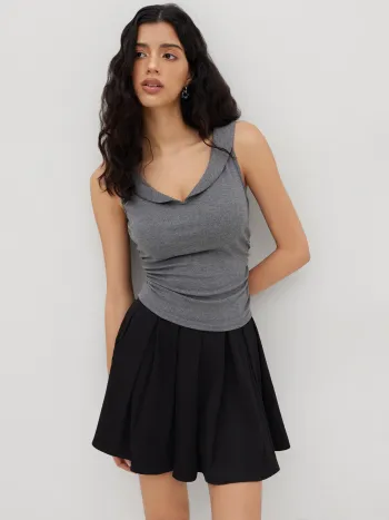 V-Ausschnitt, geruchtes Tank-Top