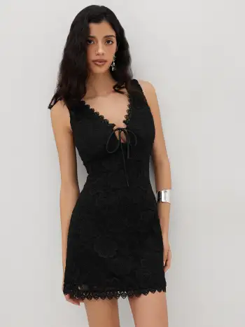 Satin Floral Print Tie Back Short Dress
