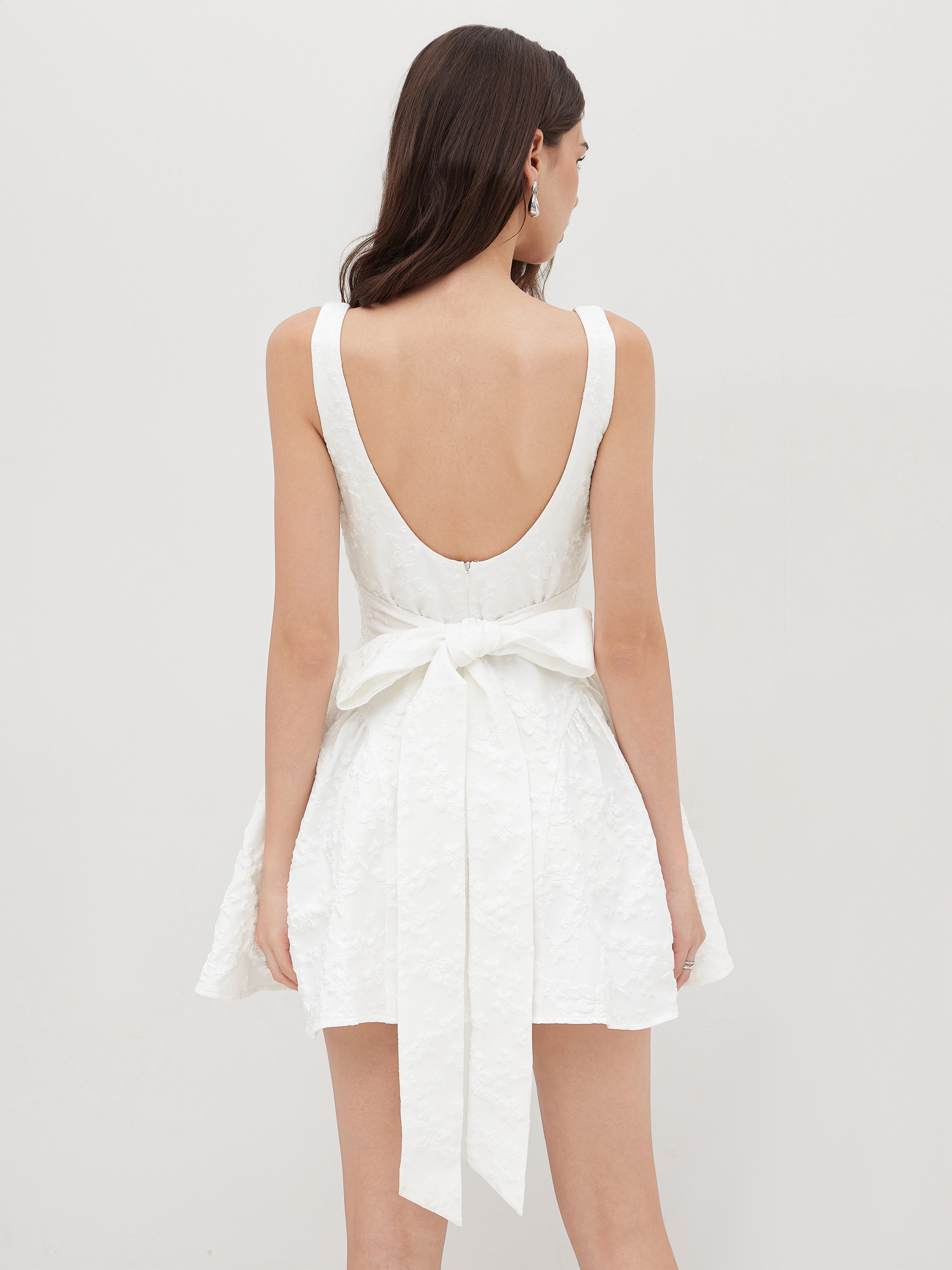 Lace Sweetheart Bowknot Cami Mini Dress