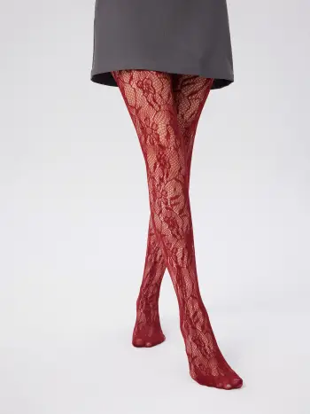 COLLANT IN PIZZO FLOREALE