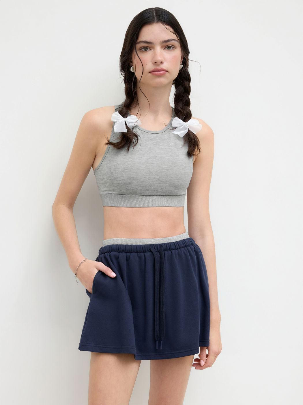 Scoop Neckline Solid Tank Top With Removable Padding
