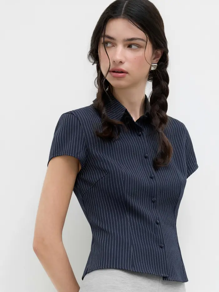 Corduroy Cotton-blend Low Rise Pocket Button Mini Skort