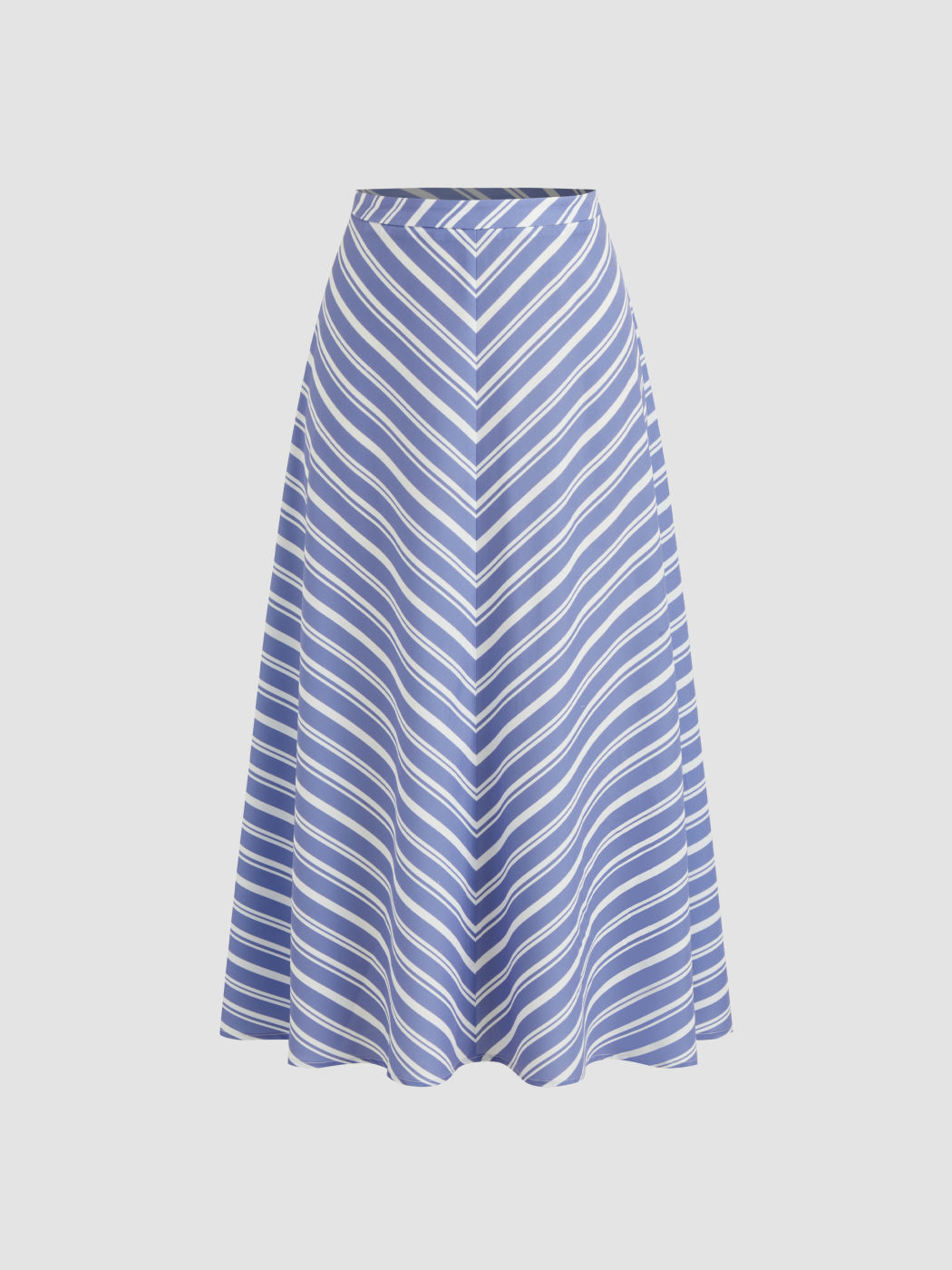 Mid Rise Stripe Maxi Skirt
