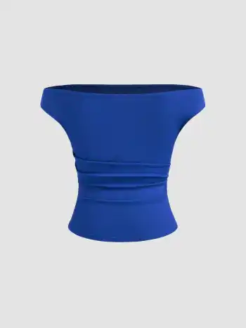 Off-shoulder Strumpfig Oberteil