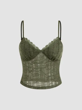 Lace V-neck Cami Top