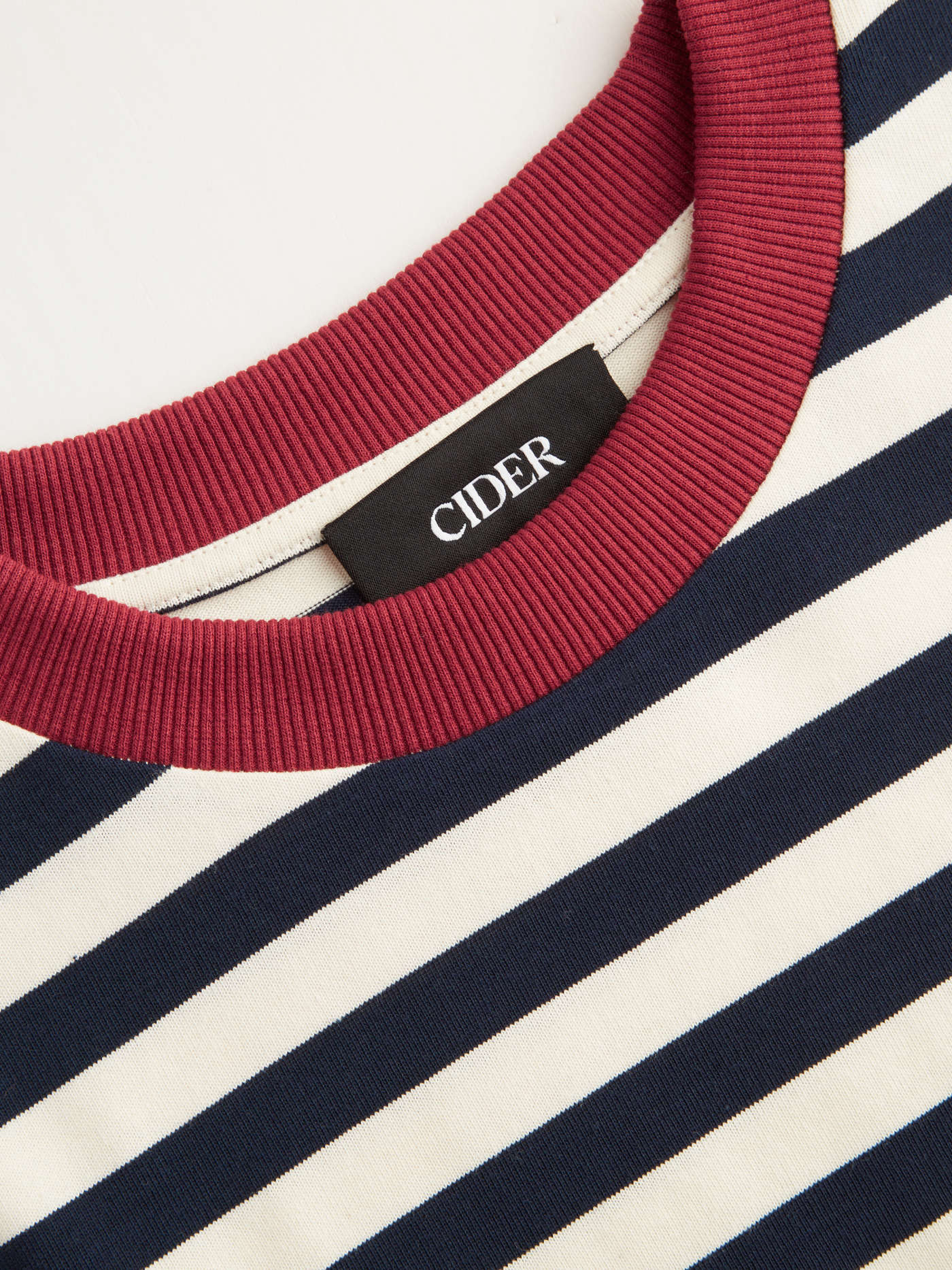 Knit Fabric Oversized Cotton-blend Stripe Tee For Daily Casual