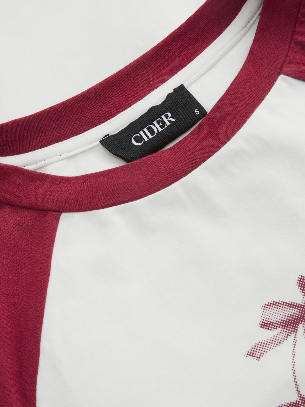 Cotton-blend Cherry Graphic Split Raglan Sleeve Tee