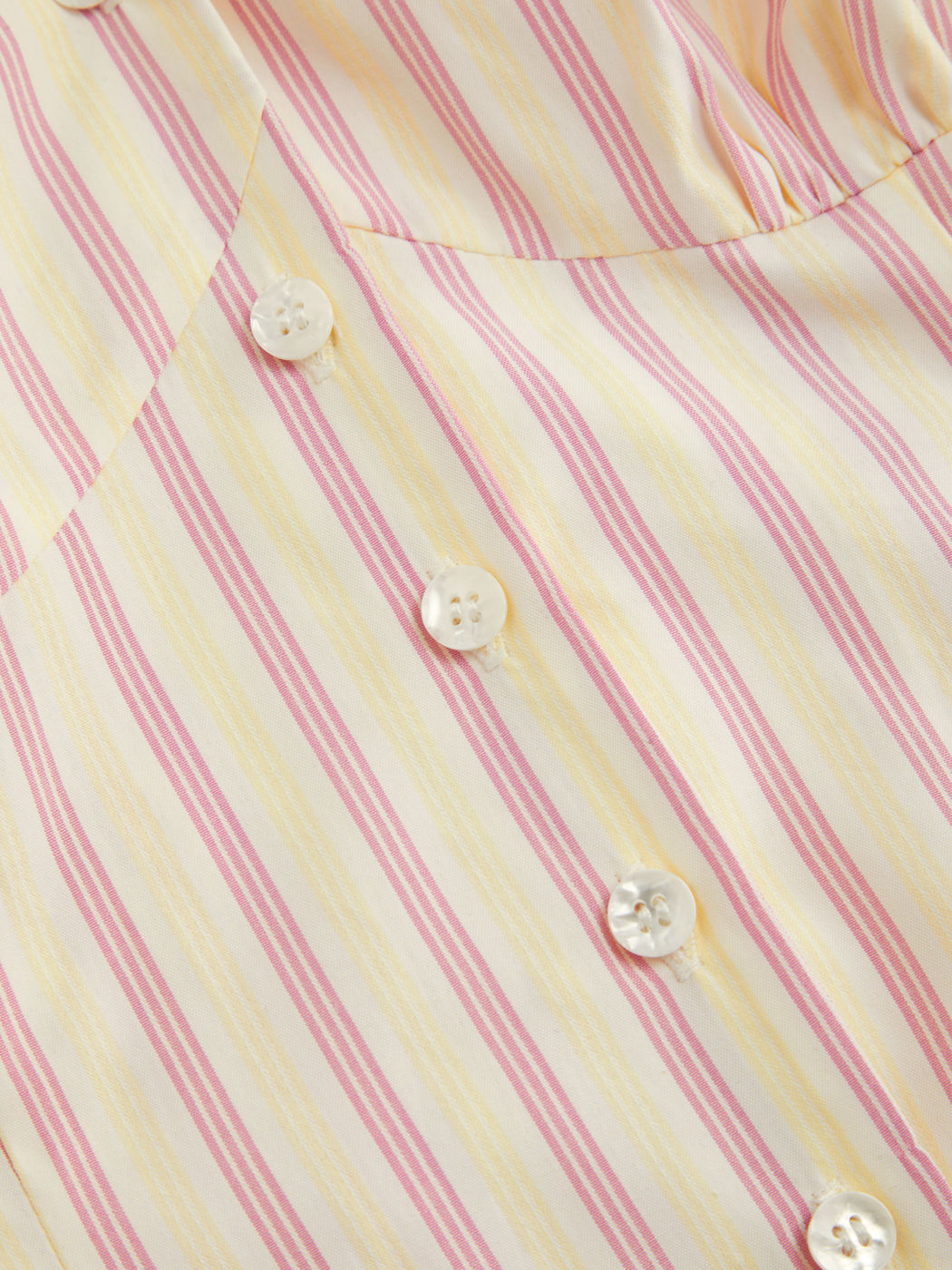Cotton-blend Collar Stripe Button Shirt