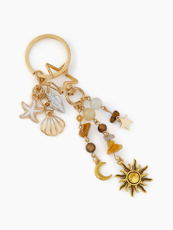 STARFISH & SHELL & SUN & MOON & STONE KEYCHAIN