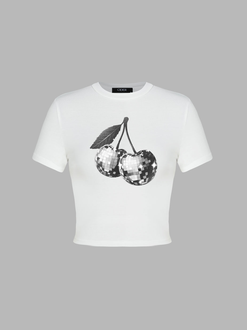 Cherry Graphic Crop Tee