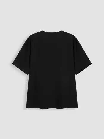 Cotton-blend Cat Oversized Short Sleeve Tee