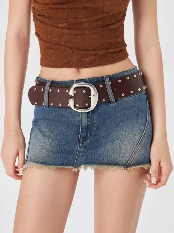 STUD WIDE BUCKLE BELT