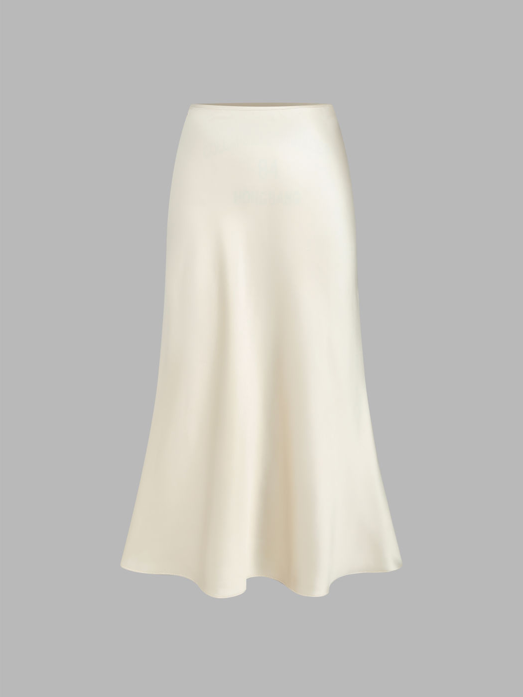 Petite Satin Ruffle Bias Cut Midi Skirt