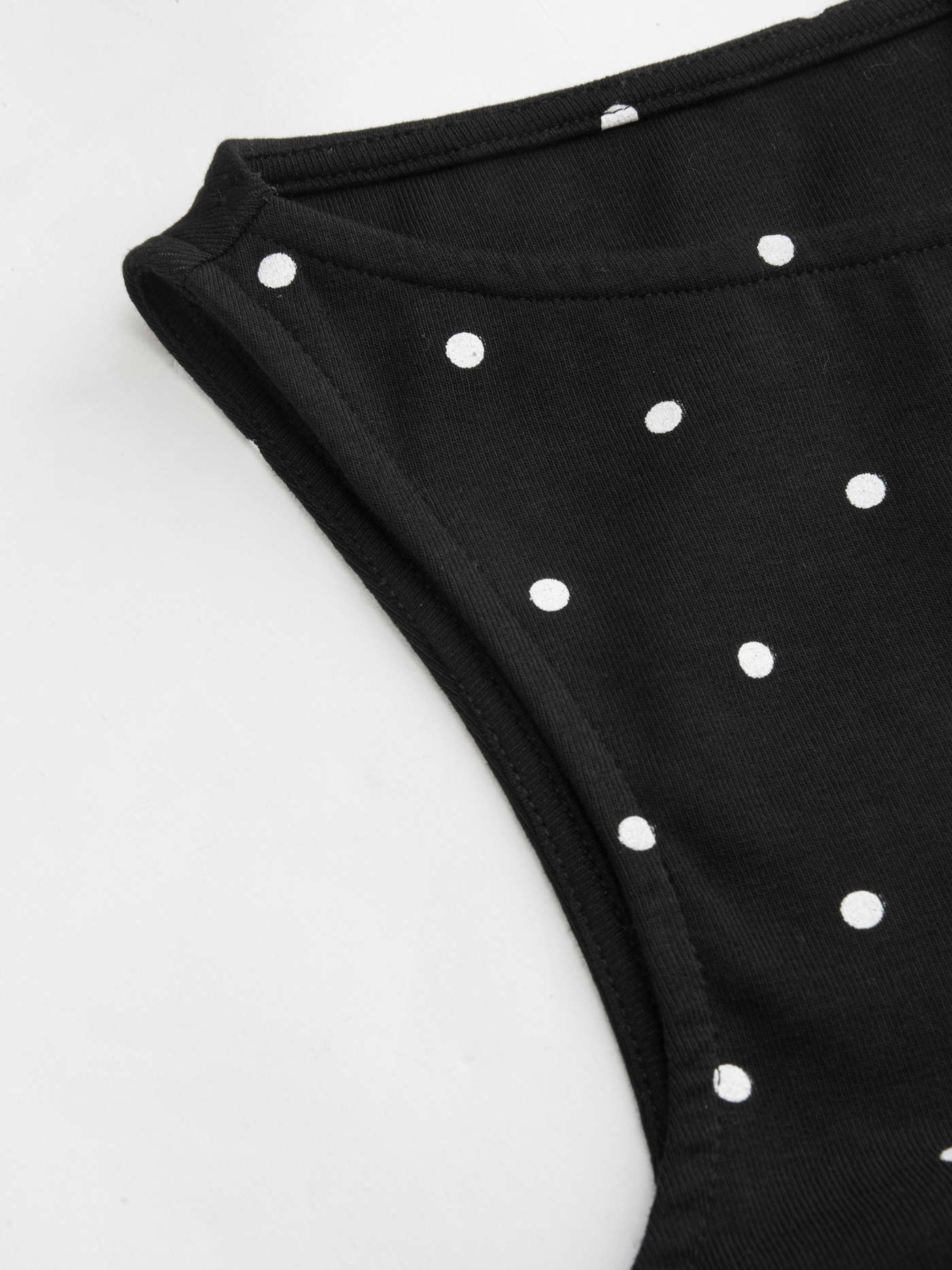Cotton-blend Boat Neck Knotted Polka Dot Ruched Tank Top