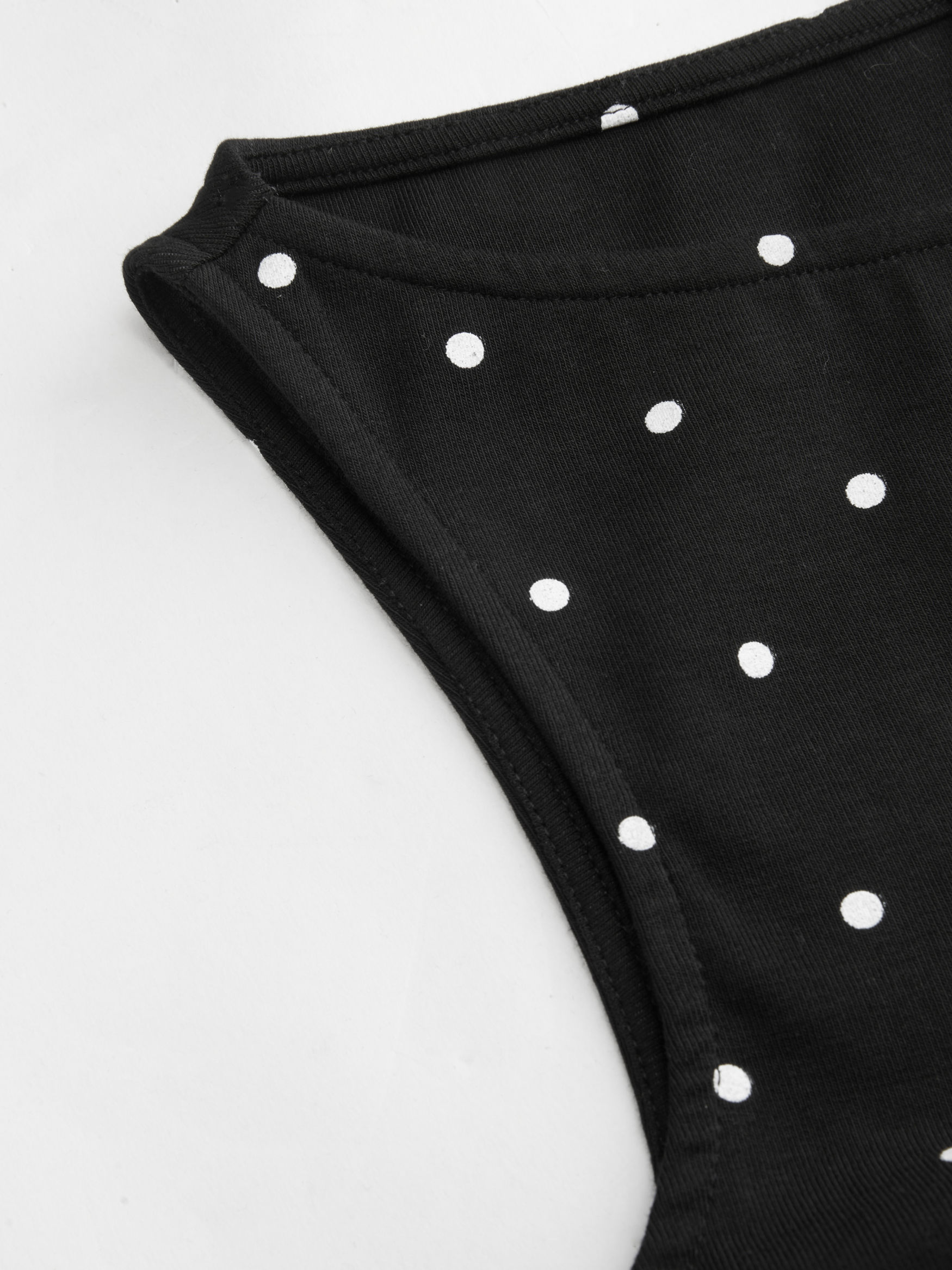 Cotton-blend Boat Neck Knotted Polka Dot Ruched Tank Top