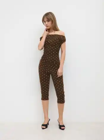 Polka Dot Stretch Capri