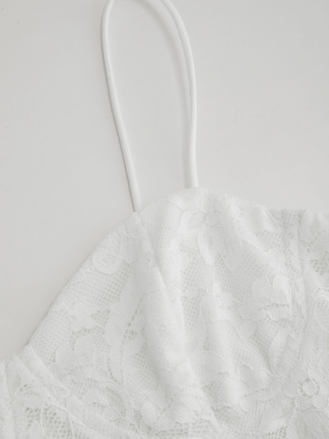 V-neck Floral Lace Mini Cami Dress