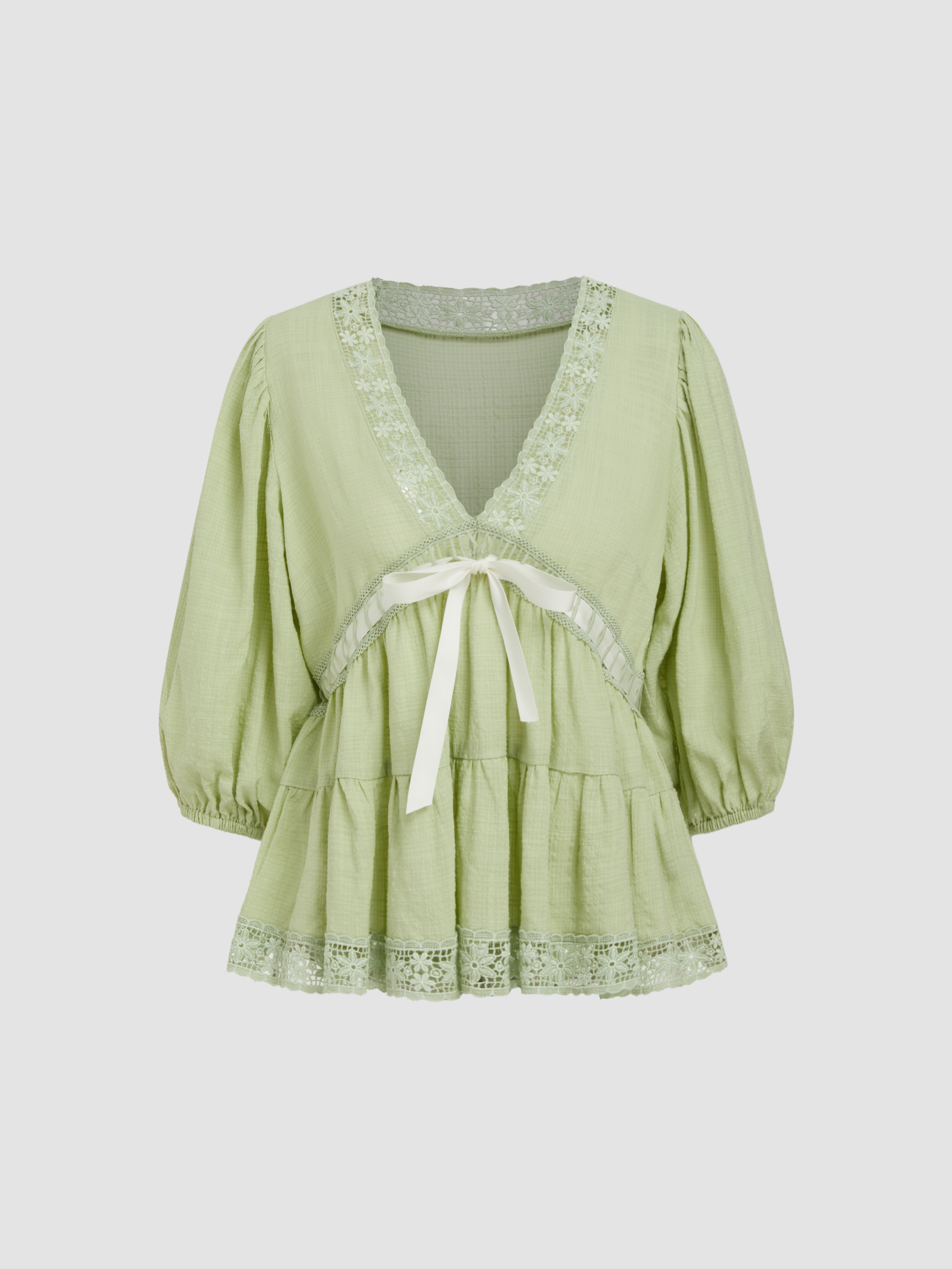 Knit Fabric Cotton-blend Scoop Neckline Floral Pearl Graphic