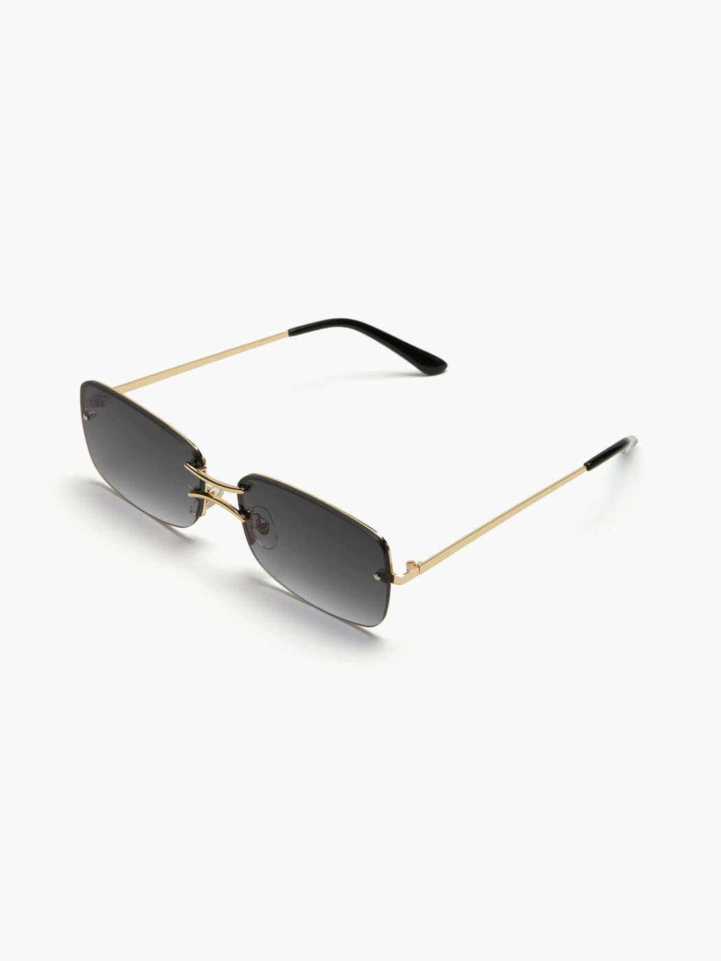 Rechteckige randlose Aviator-Modenbrille