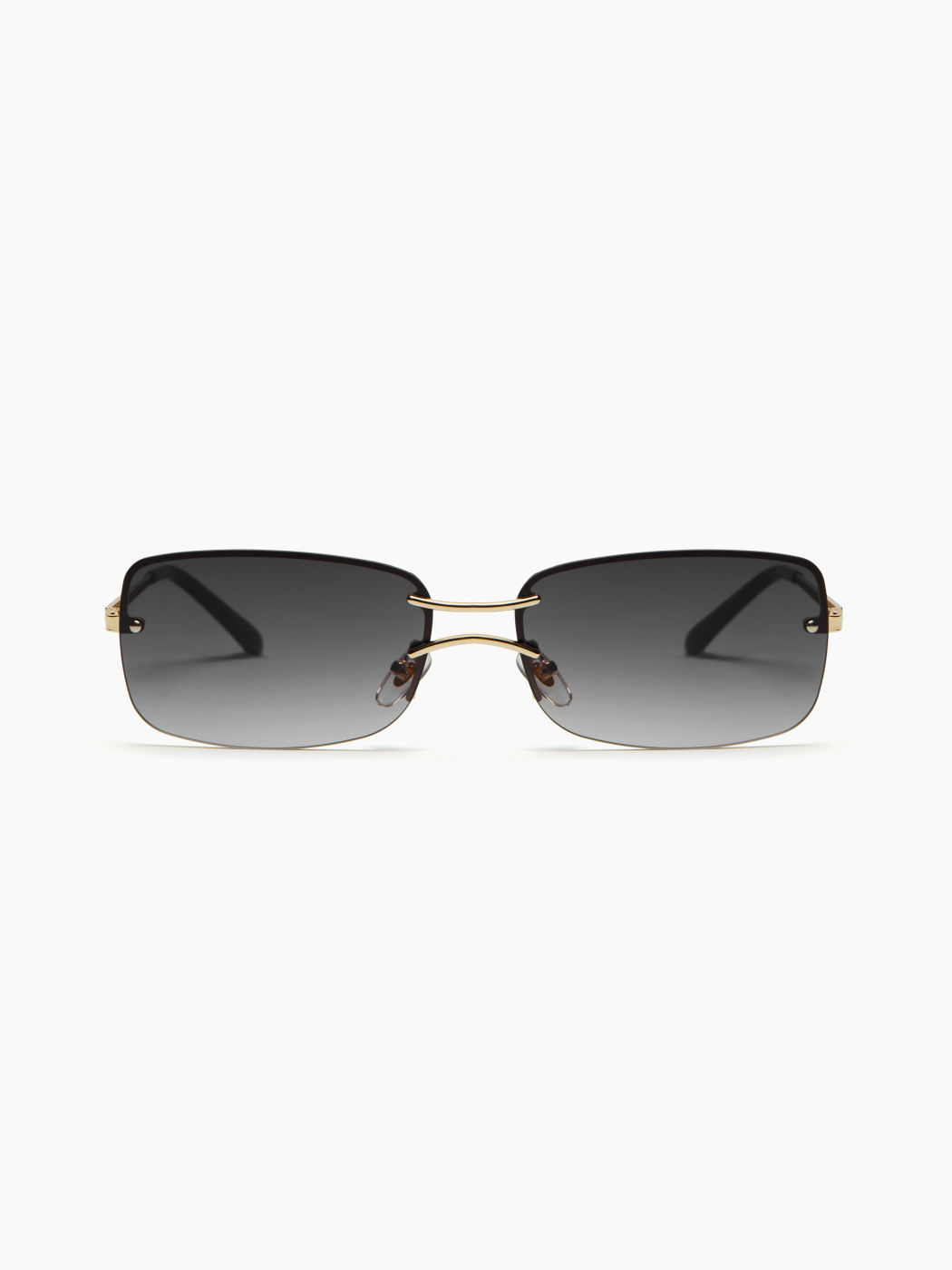 Rechteckige randlose Aviator-Modenbrille