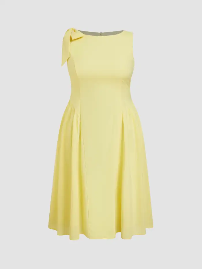 V-neck Geometric Zipper Mini Dress Curve & Plus