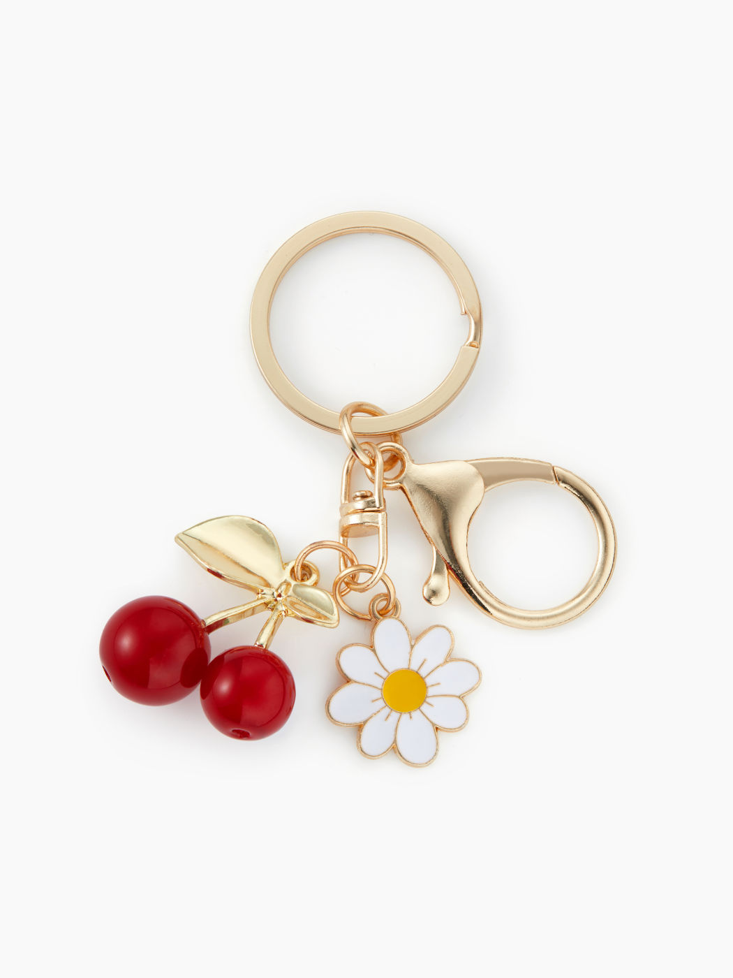 CHERRY & FLOWER KEYCHAIN